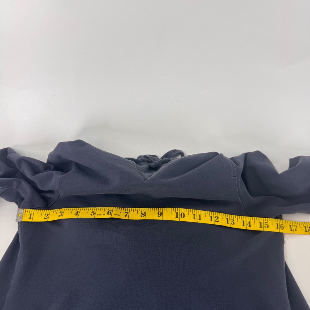 COS Navy Blue Hooded Sweatshirt Dress XS Mini Long Sleeve Kangaroo Pocket - Picture 8 of 10